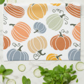 Farbenfrohe Herbstkuppeln Muster Geschirrtuch (Gefaltet)