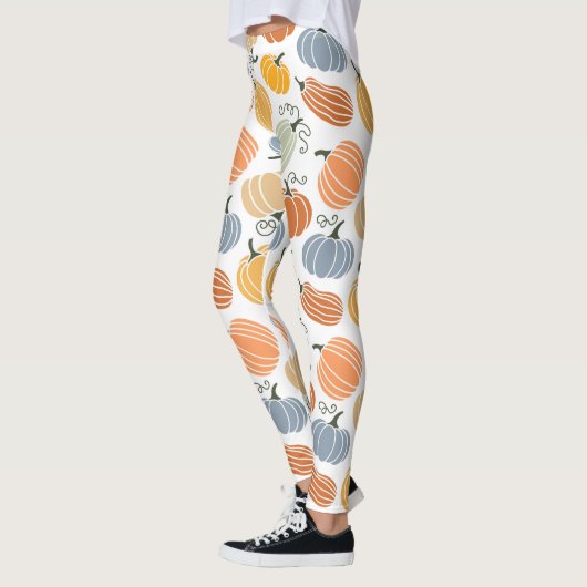Farbenfrohe Herbstkuppeln Muster Leggings (Links)
