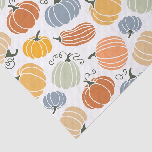 Farbenfrohe Herbstkuppeln Muster Seidenpapier (Ausschnitt)