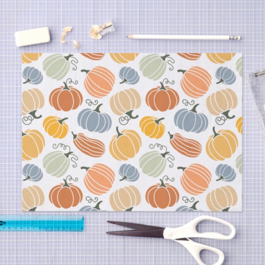 Farbenfrohe Herbstkuppeln Muster Seidenpapier (Handwerk)