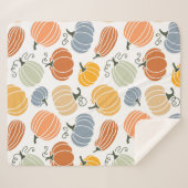 Farbenfrohe Herbstkuppeln Muster Sherpadecke (Vorderseite (Horizontal))