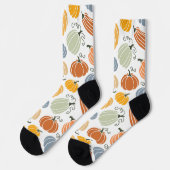 Farbenfrohe Herbstkuppeln Muster Socken (Linkes Detail)