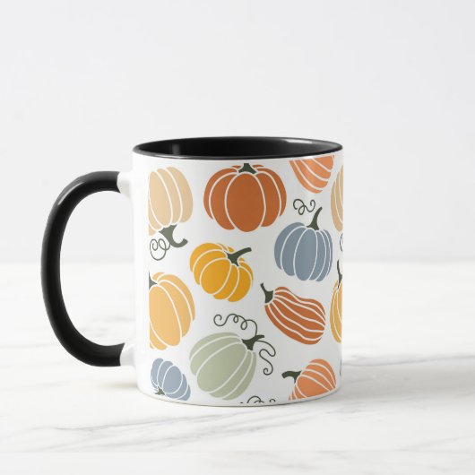 Farbenfrohe Herbstkuppeln Muster Tasse (Links)