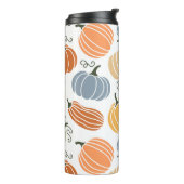 Farbenfrohe Herbstkuppeln Muster Thermosbecher (Nach links gedreht)