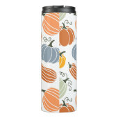 Farbenfrohe Herbstkuppeln Muster Thermosbecher (Rückseite)