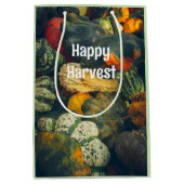 Farbenfrohe Herbstkurz und Kürbis Mittlere Geschenktüte (Vorderseite)