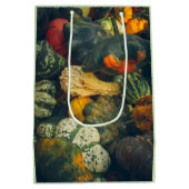 Farbenfrohe Herbstkurz und Kürbis Mittlere Geschenktüte (Rückseite)