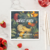 Farbenfrohe Herbstkurz und Kürbis Serviette (Beispiel)