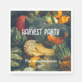 Farbenfrohe Herbstkurz und Kürbis Serviette (Vorderseite)