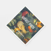 Farbenfrohe Herbstkurz und Kürbis Serviette (Ecke)