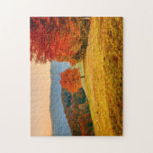 Farbenfrohe Herbstlandschaft Bäume Puzzle (Vertikal)