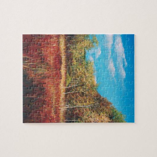 Farbenfrohe Herbstlandschaft Jigsaw Puzzle (Horizontal)