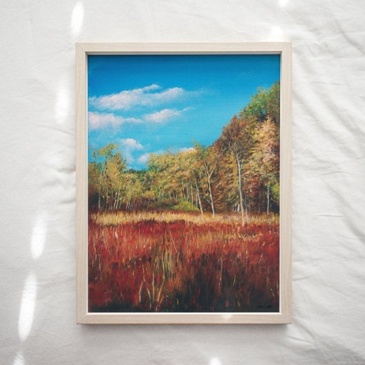 Farbenfrohe Herbstlandschaft Kunst, Dichtung und M Poster