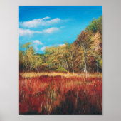 Farbenfrohe Herbstlandschaft Kunst, Dichtung und M Poster (Vorne)