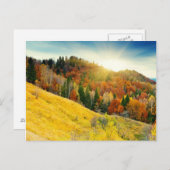 Farbenfrohe Herbstlandschaft Postkarte (Vorne/Hinten)