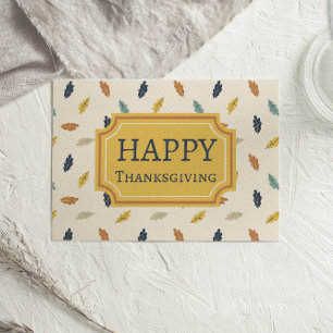 Farbenfrohe Herbstlaub Glückwunschkarte