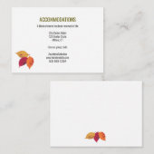 Farbenfrohe Herbstlaub Hochzeitgastdetails Begleitkarte (Vorne/Hinten)