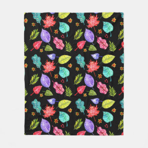 Farbenfrohe Herbstlaub im Herbst Fleecedecke