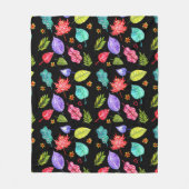 Farbenfrohe Herbstlaub-Muster im Herbst Fleecedecke (Vorderseite)