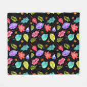 Farbenfrohe Herbstlaub-Muster im Herbst Fleecedecke (Vorderseite (Horizontal))