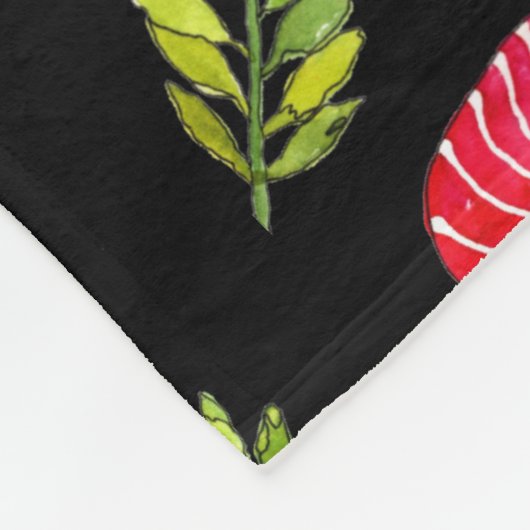 Farbenfrohe Herbstlaub-Muster im Herbst Fleecedecke (Ecke)