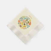 Farbenfrohe Herbstlaube Herbstferien Erntedank Serviette (Ecke)