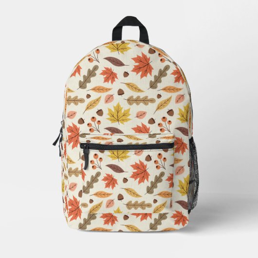 Farbenfrohe Herbstleaf-Fallmuster Bedruckter Rucksack (Vorderseite)
