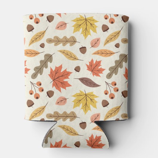 Farbenfrohe Herbstleaf-Fallmuster Dosenkühler (Rückseite)