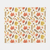 Farbenfrohe Herbstleaf-Fallmuster Fleecedecke (Vorderseite (Horizontal))