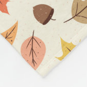 Farbenfrohe Herbstleaf-Fallmuster Fleecedecke (Ecke)