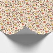 Farbenfrohe Herbstleaf-Fallmuster Geschenkpapier (Ecke)