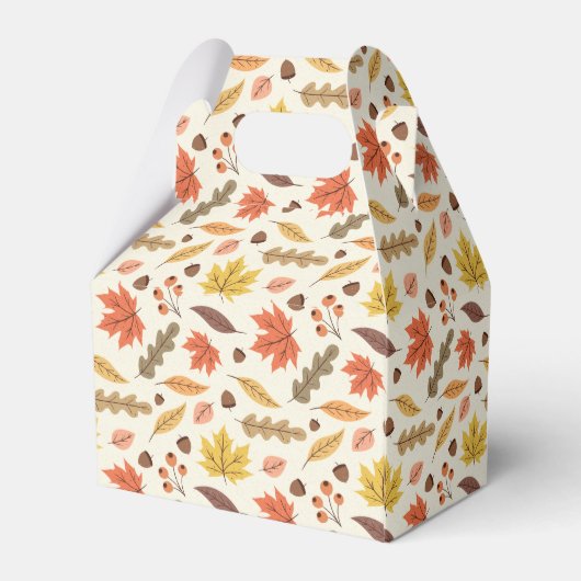 Farbenfrohe Herbstleaf-Fallmuster Geschenkschachtel (Rückseite)