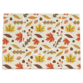 Farbenfrohe Herbstleaf-Fallmuster Große Geschenktüte (Vorderseite)