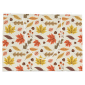 Farbenfrohe Herbstleaf-Fallmuster Große Geschenktüte (Rückseite)