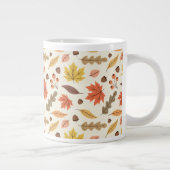 Farbenfrohe Herbstleaf-Fallmuster Jumbo-Tasse (Rechts)