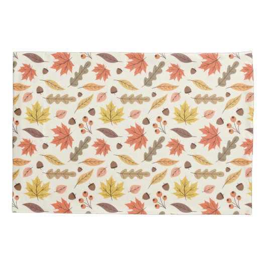 Farbenfrohe Herbstleaf-Fallmuster Kissenbezug (Rückseite)