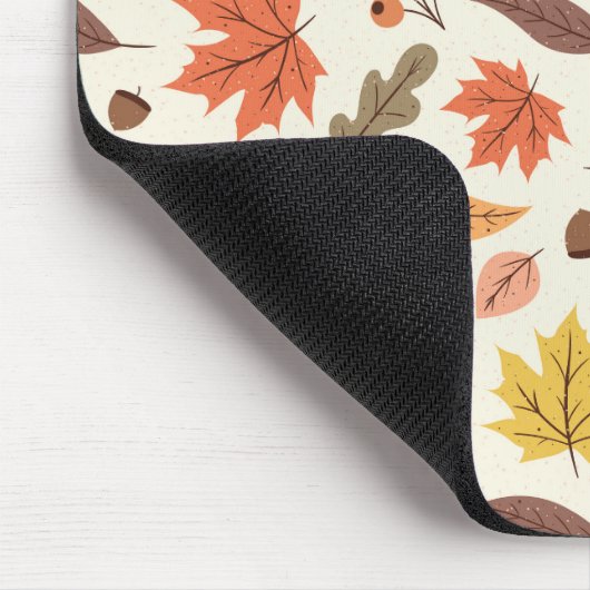 Farbenfrohe Herbstleaf-Fallmuster Mousepad (Ecke)