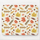 Farbenfrohe Herbstleaf-Fallmuster Mousepad (Vorne)
