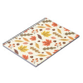Farbenfrohe Herbstleaf-Fallmuster Notizblock (Linke Seite)