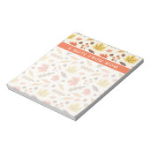 Farbenfrohe Herbstleaf-Fallmuster Notizblock (Rotiert)