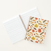 Farbenfrohe Herbstleaf-Fallmuster Notizblock (Innenseite)