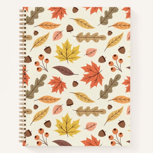 Farbenfrohe Herbstleaf-Fallmuster Notizblock (Vorderseite)
