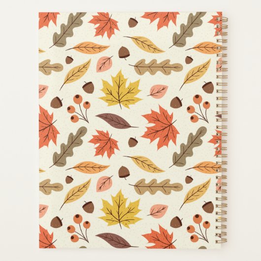 Farbenfrohe Herbstleaf-Fallmuster Planer (Rückseite)