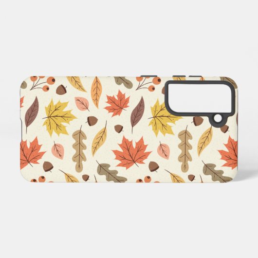 Farbenfrohe Herbstleaf-Fallmuster Samsung Galaxy Hülle (Rückseite (Horizontal))
