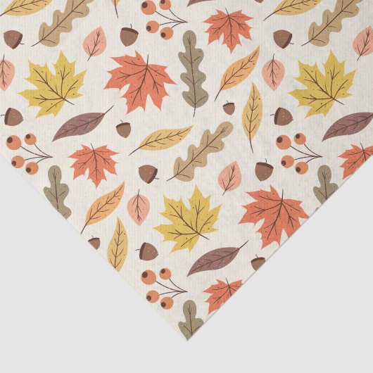 Farbenfrohe Herbstleaf-Fallmuster Seidenpapier (Ausschnitt)