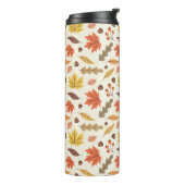 Farbenfrohe Herbstleaf-Fallmuster Thermosbecher (Nach links gedreht)