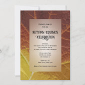 Farbenfrohe Herbstleaf - Feier der Äquinoktium Einladung (Vorderseite)