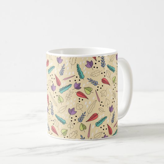 Farbenfrohe Herbstleaf Medley Kaffeetasse (VorderseiteRechts)