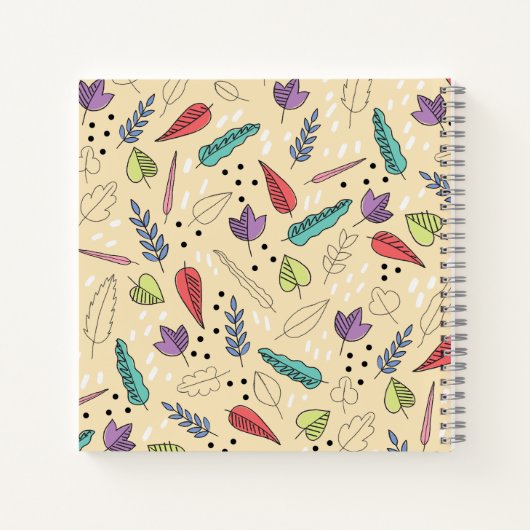 Farbenfrohe Herbstleaf Medley Notizblock (Rückseite)