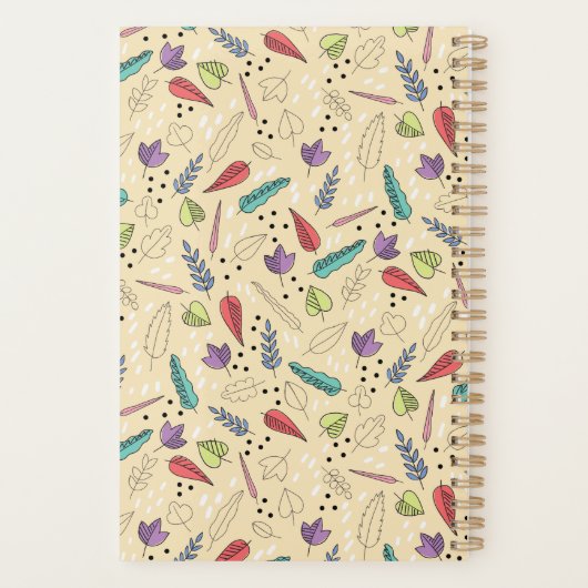 Farbenfrohe Herbstleaf Medley Planer (Rückseite)